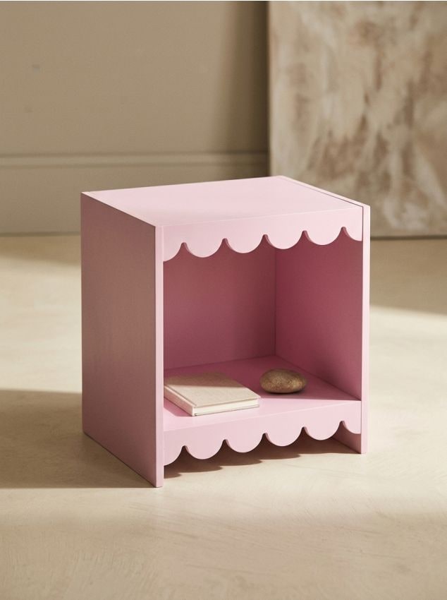 Sinsay - Raft cu finisaj ondulat - roz-pastel