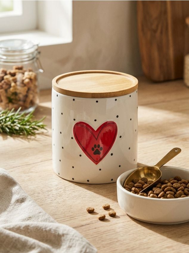 Sinsay - Recipient ceramic pentru hrană pentru animale - alb