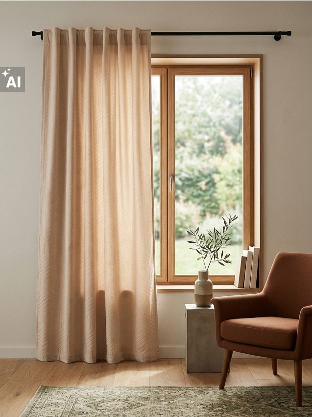 Sinsay - Draperie cu bandă de încrețire cu model geometric și finisaj din catifea - nude