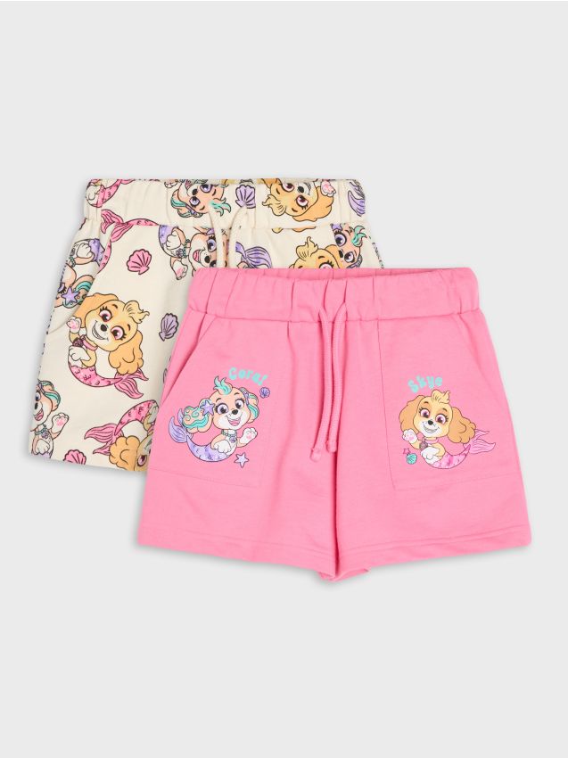 Sinsay - Pantaloni scurți din bumbac, cu imprimeu 2 pack PAW Patrol - multicolor