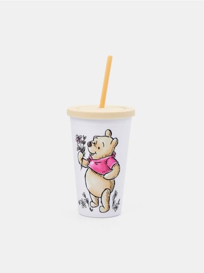 Többször használható pohár szívószállal Winnie the Pooh