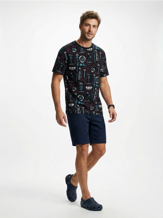 Sinsay - Tricou din bumbac cu model Rick and Morty - negru