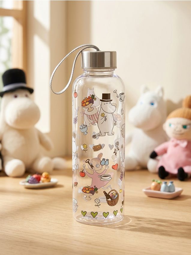 Sinsay - Sticlă pentru apă cu capac filetat și mâner The Moomins - multicolor