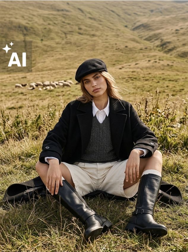 Sinsay - Cămașă cu vestă cu model împletit - gri-închis