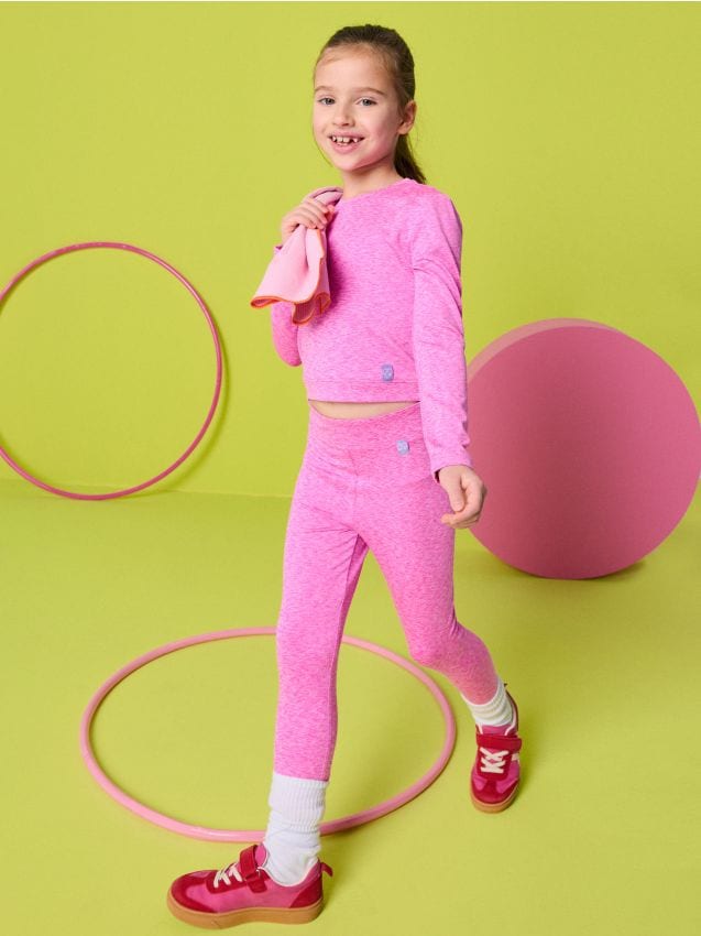 Sinsay - Set sport din material cu uscare rapidă Active - roz-fuchsia