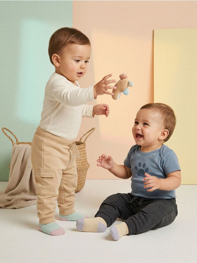 Sinsay - Set de 2 perechi de pantaloni sport jogger - bej