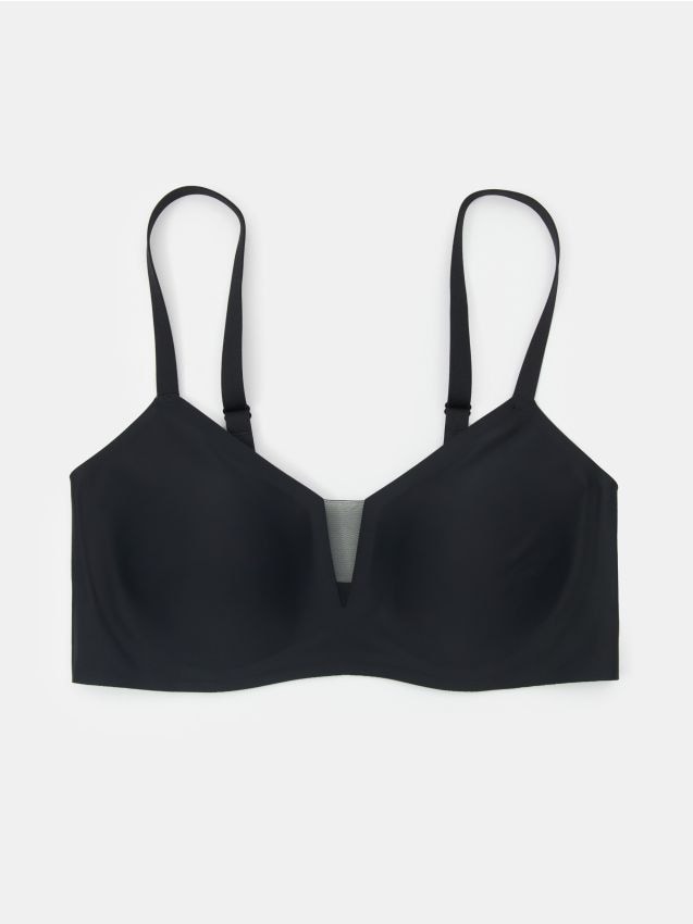Sinsay - Sutien fără cusături tip top - negru