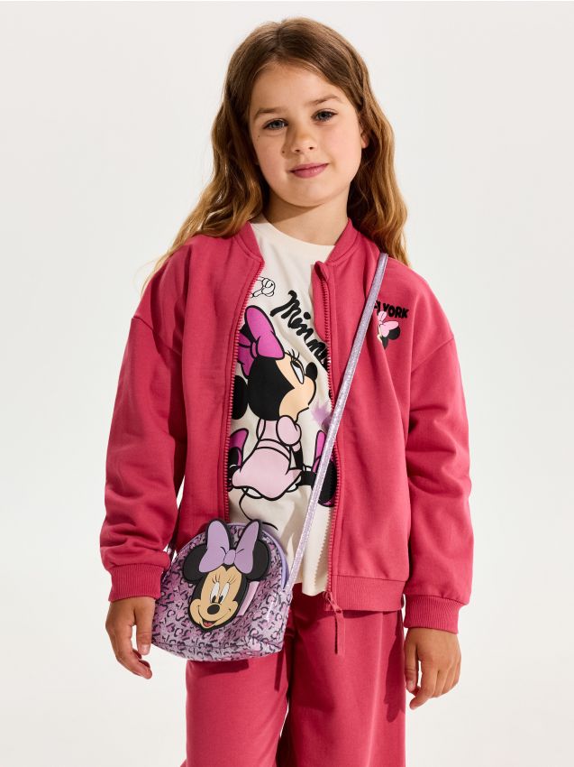 Sinsay - Geantă cu finisaj strălucitor Minnie Mouse - lavand