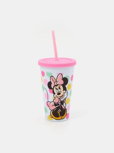Többször használható pohár szívószállal Minnie Mouse