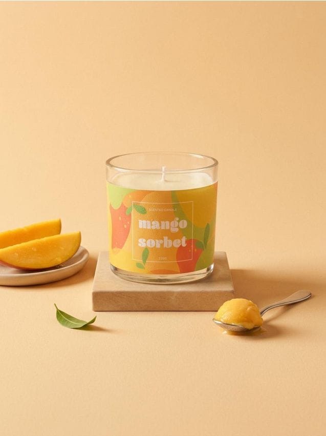 Sinsay - Lumânare parfumată Mango sorbet - oranj-deschis