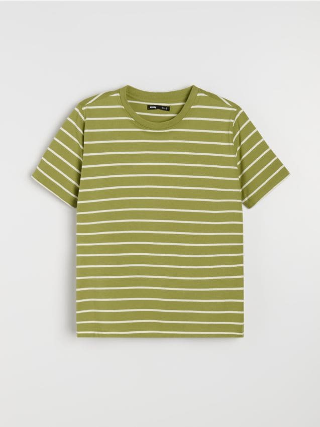 Sinsay - Tricou din bumbac în dungi - multicolor