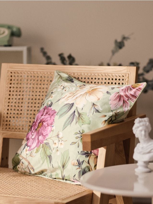 Sinsay - Față de pernă cu model floral - multicolor