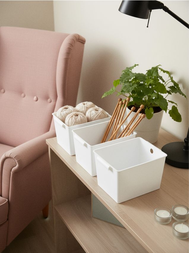 Sinsay - Úložná krabica s rúčkami - biela