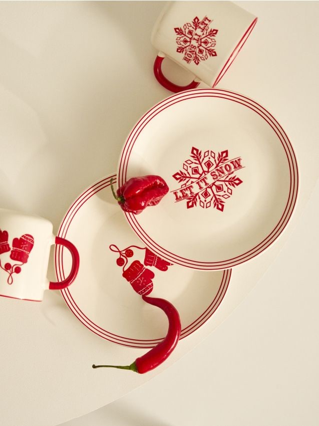 Sinsay - Taniere s vianočným motívom 2 kusy - červená