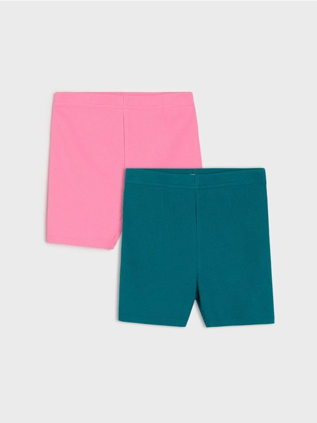 Sinsay - Colanți scurți striați 2 bucăți - multicolor