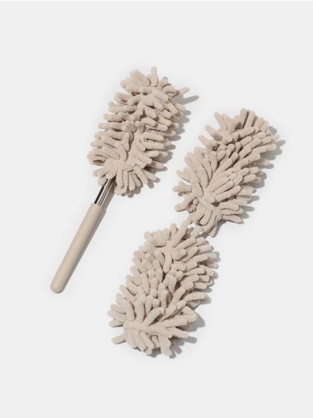 Sinsay - Pămătuf telescopic pentru praf cu rezerve 3 pack - bej
