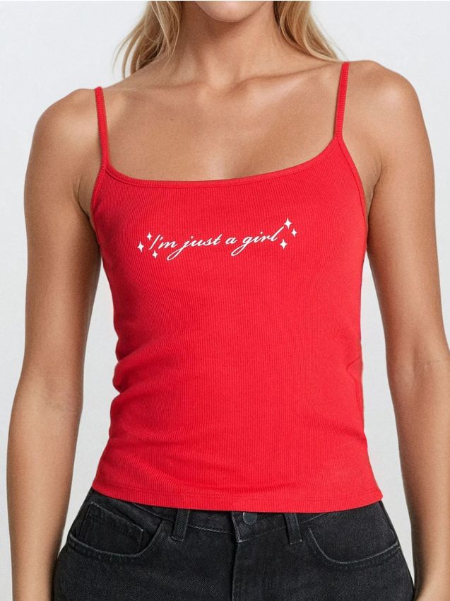 Sinsay - Canottiera - rosso