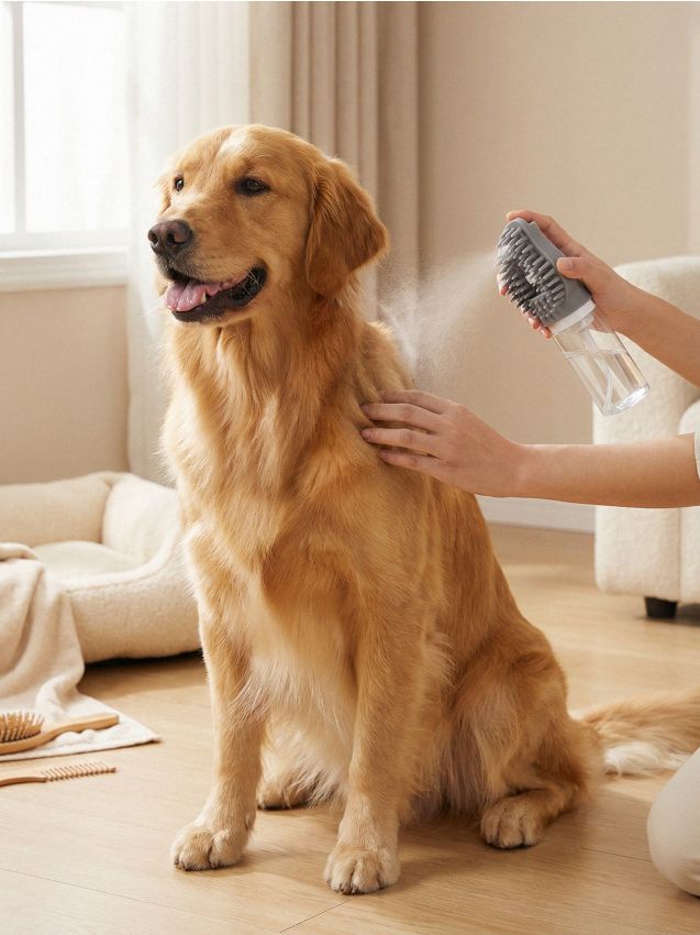 Sinsay - Perie pentru animale cu pulverizator - gri-închis