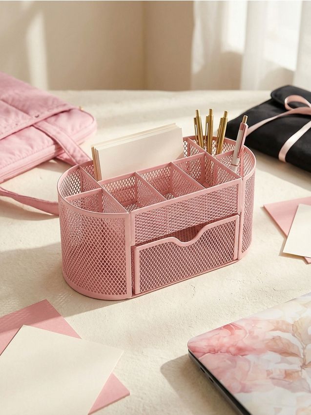 Sinsay - Organizator de birou - roz-pastel