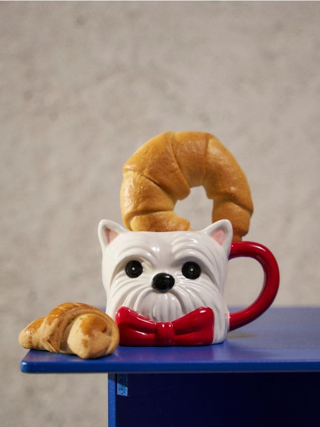 Sinsay - Hrnček v tvare psa - biela