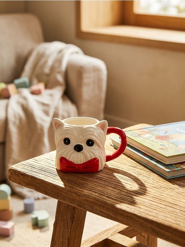 Tazza a forma di cane - bianco