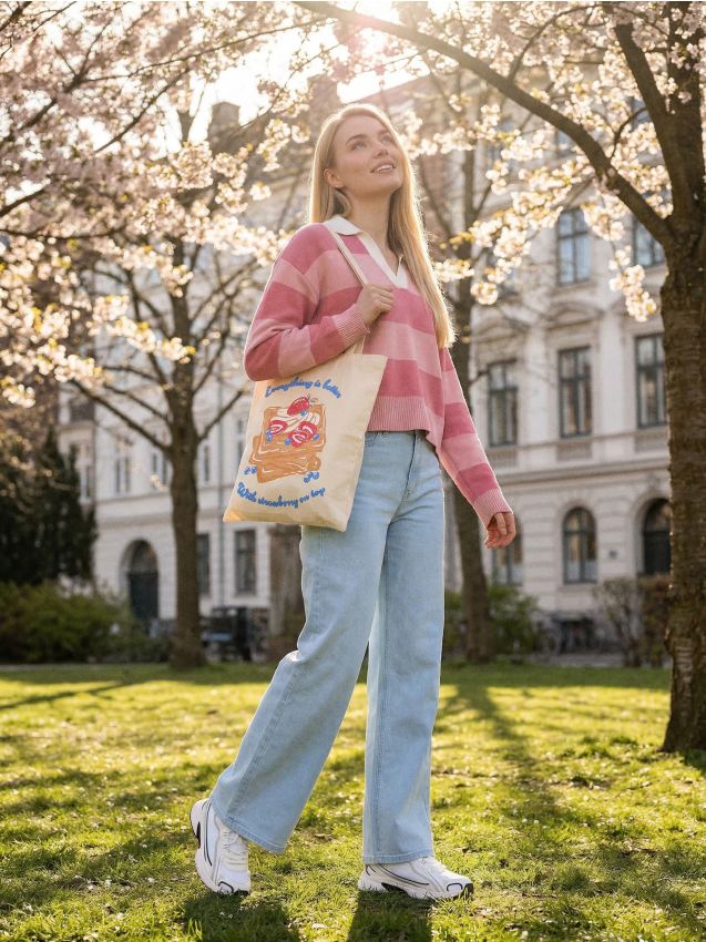 Sinsay - Pulover în dungi - roz-trandafiriu