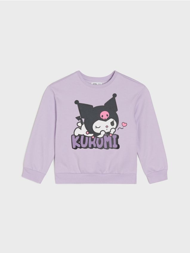 Sinsay - Mikina crewneck Kuromi - levanduľová
