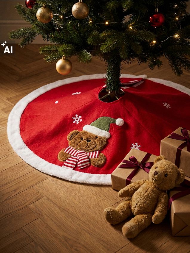 Sinsay - Husă rotundă pentru suportul bradului cu motiv de Crăciun - multicolor