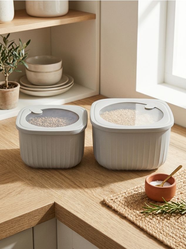 Sinsay - Recipiente pentru alimente cu capac 2 pack - crem