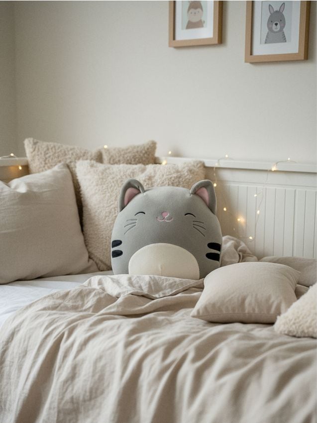 Sinsay - Jucărie de pluș cu tematică pisicuței - gri deschis