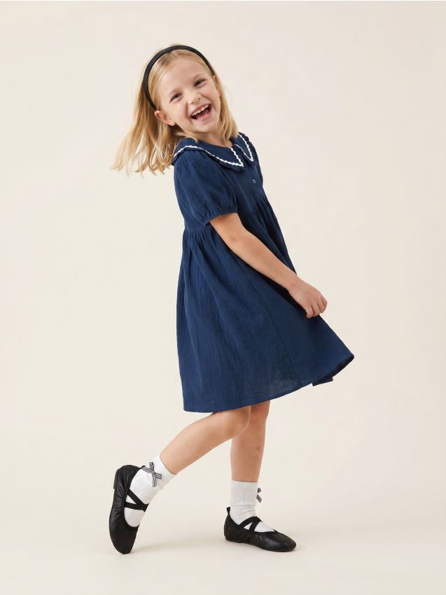 Sinsay - Rochie cu guler decorativ - bleumarin