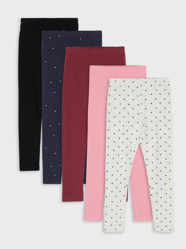 Sinsay - Colanți din bumbac, set de 5 bucăți - multicolor