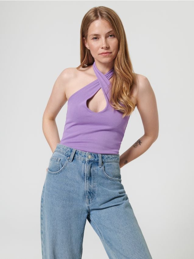 Sinsay - Top in cotone - lavanda