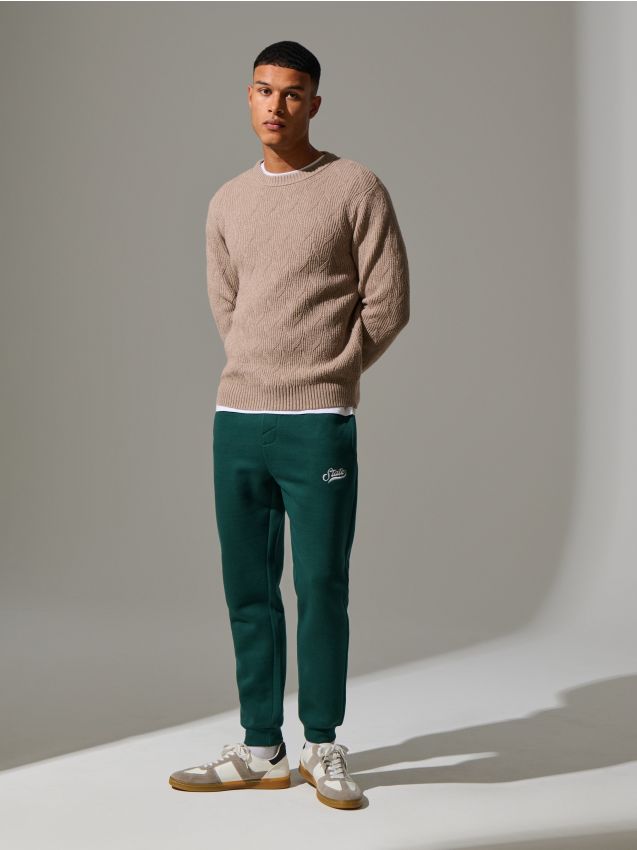 Sinsay - Pantaloni sport - verde-metalizat