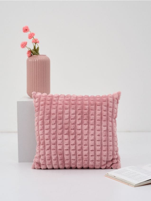 Sinsay - Pernă cu blană sintetică - roz-pastel