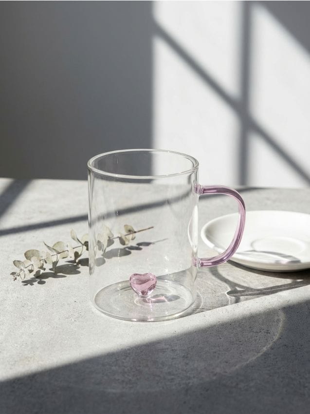 Sinsay - Cană cu inimă - clear