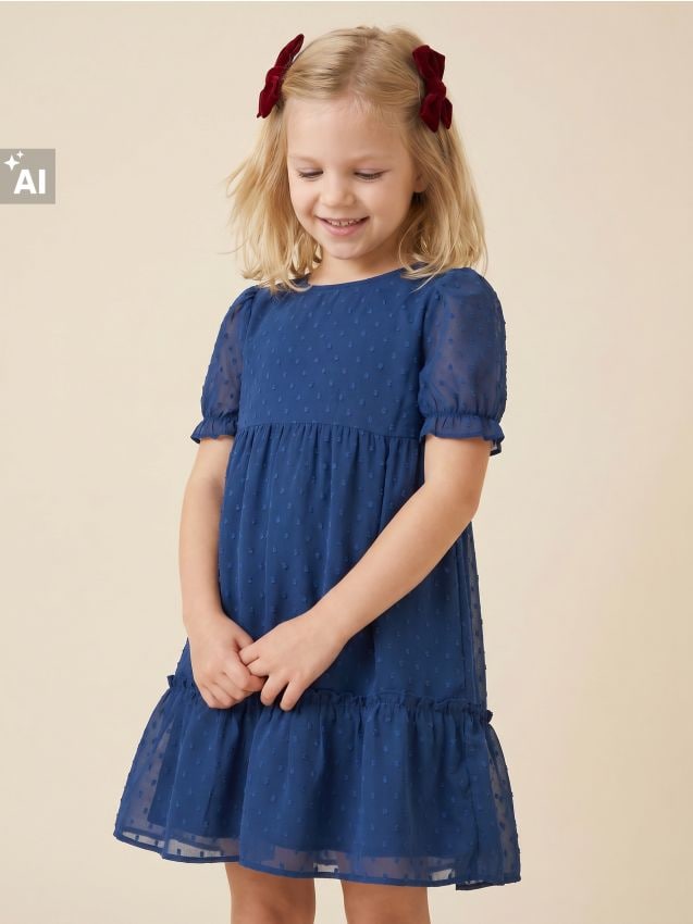 Sinsay - Rochie babydoll din tul - light blue