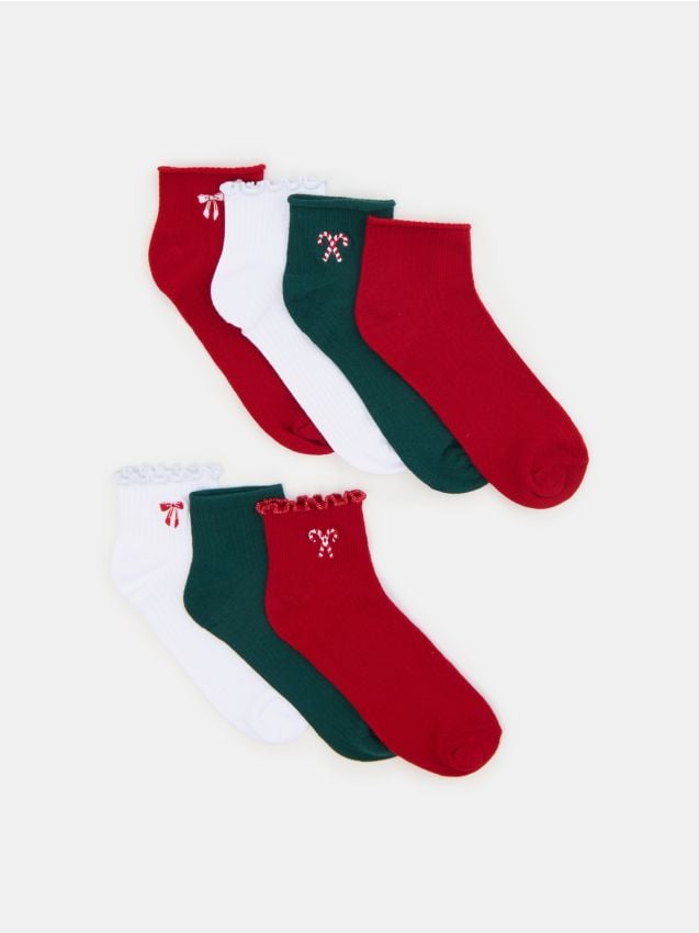 Sinsay - Súprava 7 párov ponožiek - viacfarebná