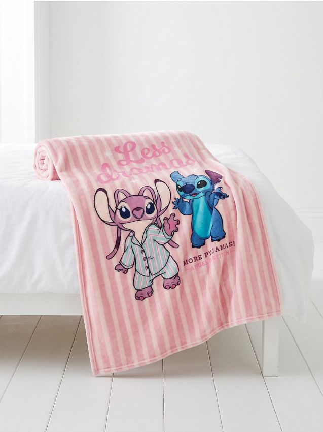 Sinsay - Pătură Lilo & Stitch - roz-pastel