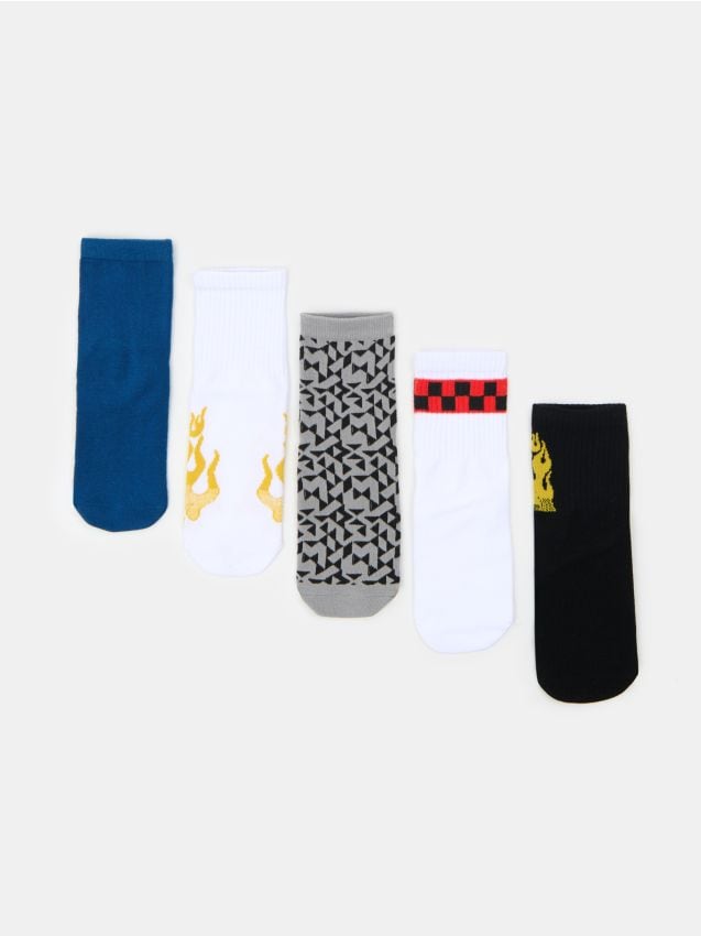 Sinsay - Set 5 perechi șosete cu bumbac - multicolor