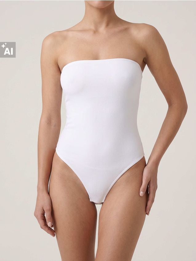 Sinsay - Body fără mânecă - alb