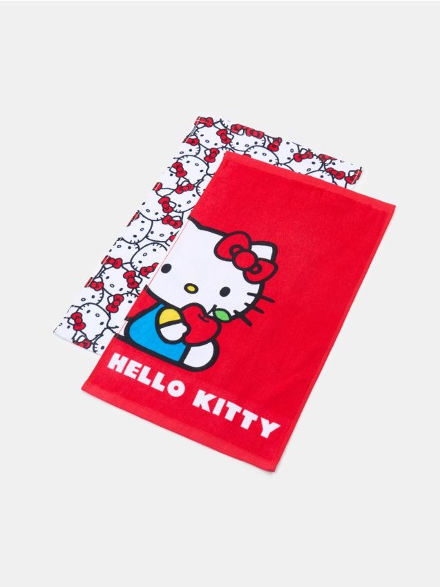 Zestaw ręczników 2 pack Hello Kitty - SINSAY