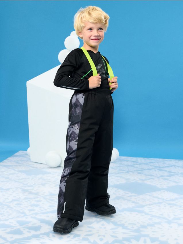 Sinsay - Pantaloni cu bretele - negru