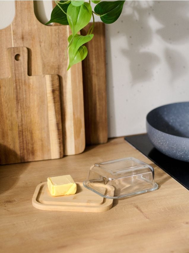 Sinsay - Untieră transparentă cu suport din bambus - alb