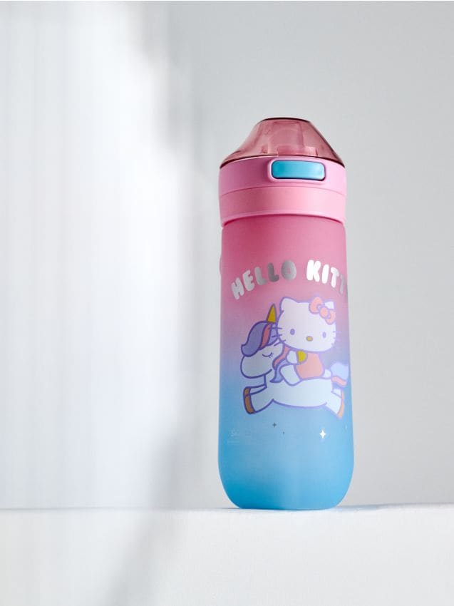 Sinsay - Sticlă de apă cu mâner și pai Hello Kitty - multicolor
