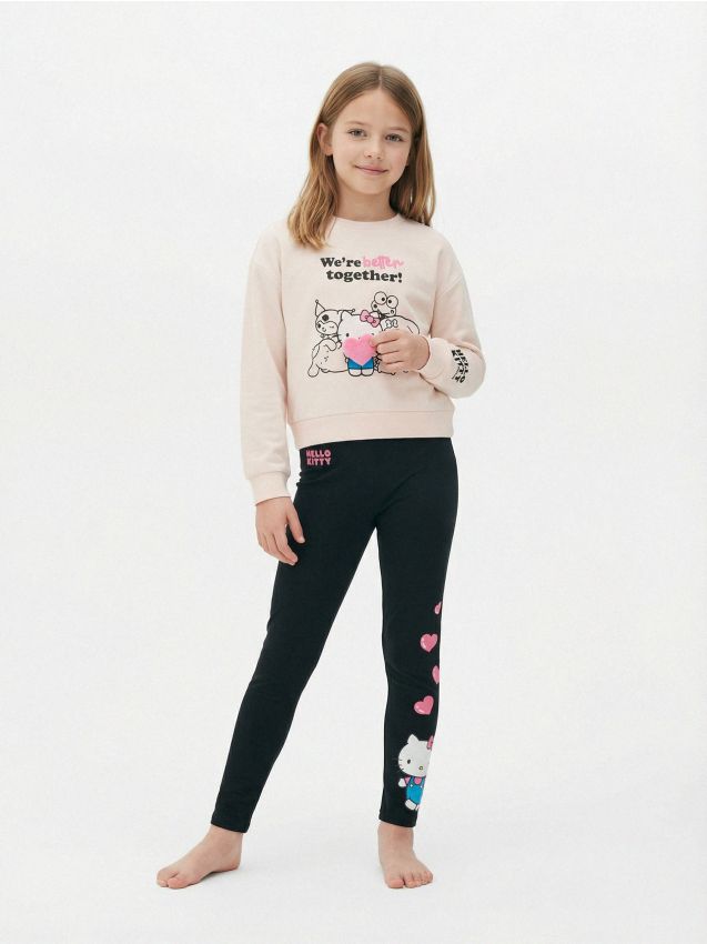 Sinsay - Compleu cu bluză sport și colanți Hello Kitty - multicolor