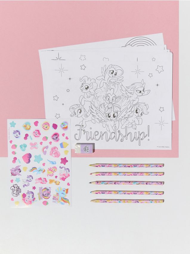 Sinsay - Set de colorat cu abțibilduri 17 pack My Little Pony - roz
