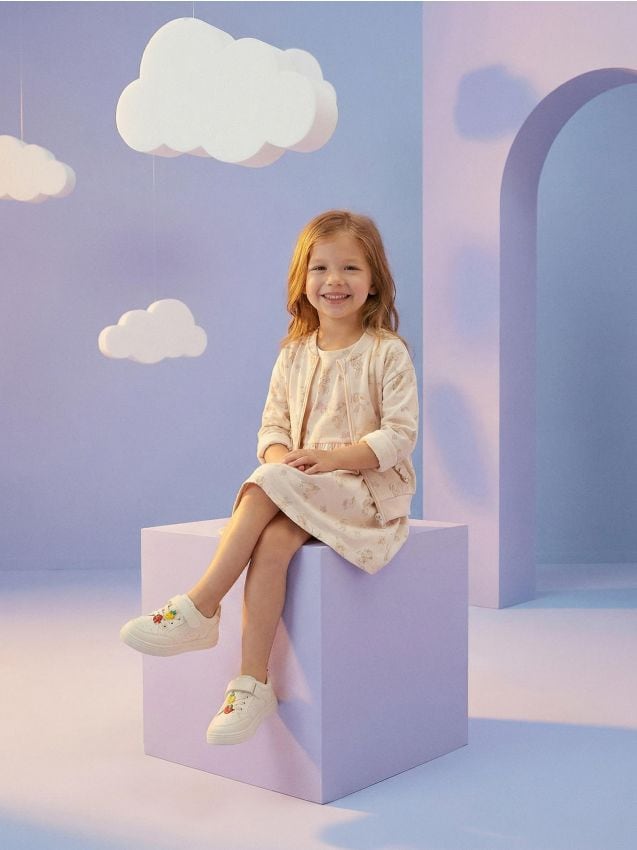 Sinsay - Jachetă bomber cu imprimeu cu iepuri - roz-pastel