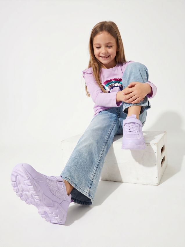 Sinsay - Sneakers din plasă cu talpă ușoară - lavand