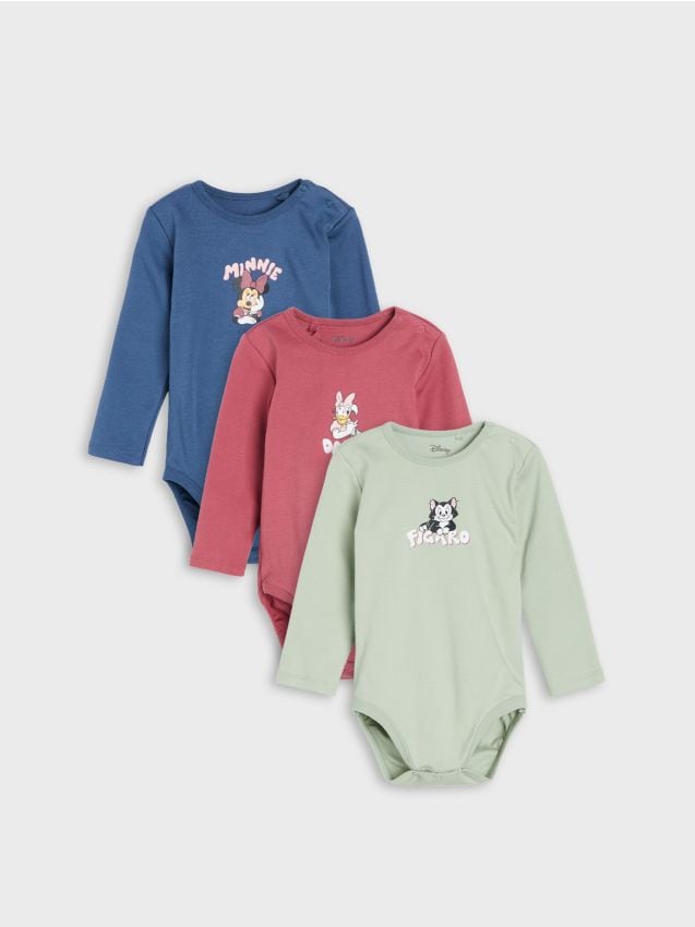 Sinsay - Body din bumbac cu imprimeu Disney - mid blue